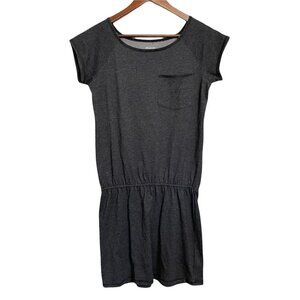 Columbia Women's Heathered Gray Raglan Elastic Waist Active Outdoor Dress Medium